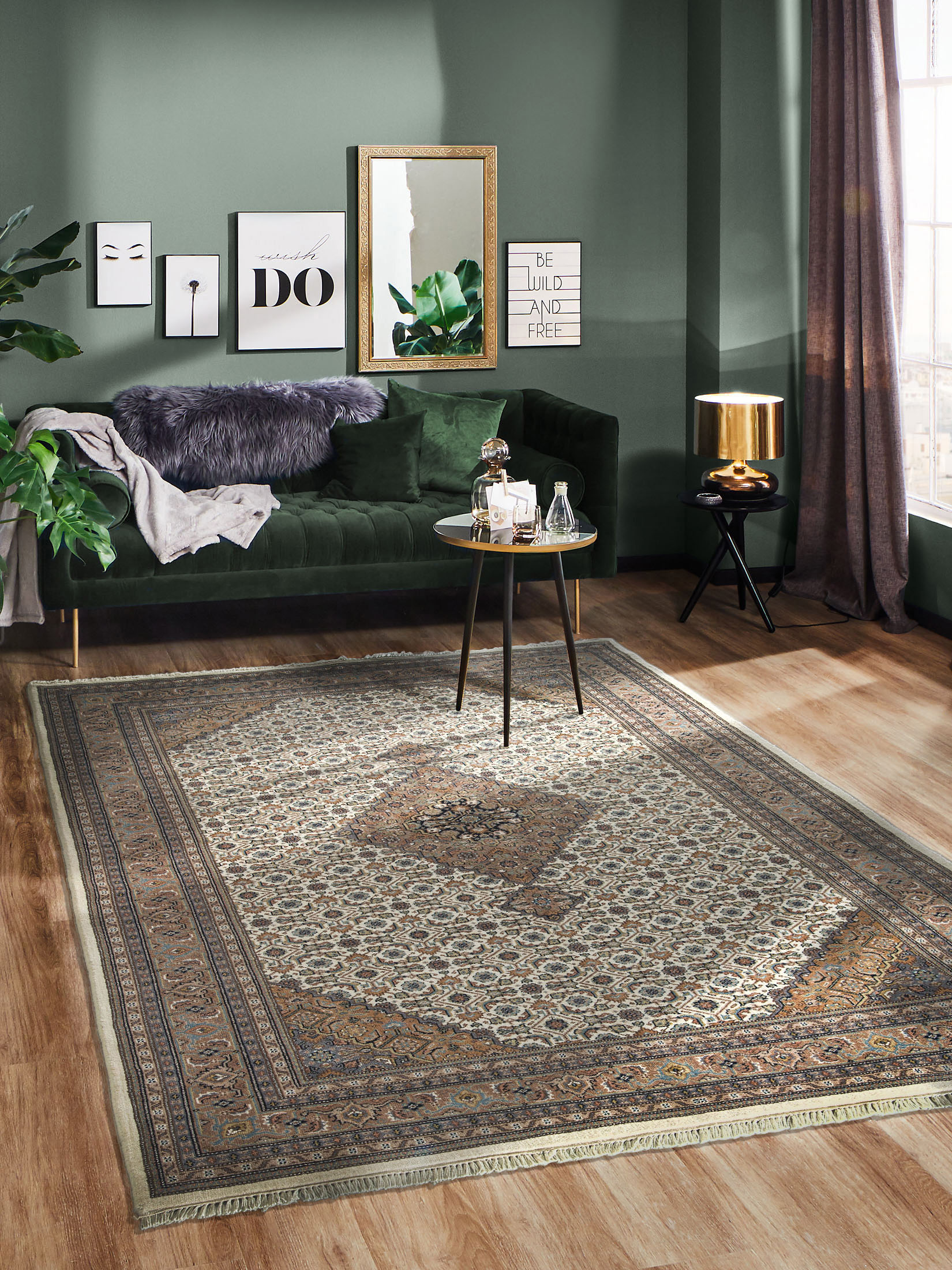 Kibek Orient-Teppich - Shahpura Bidjar Beige 60 x 90 cm