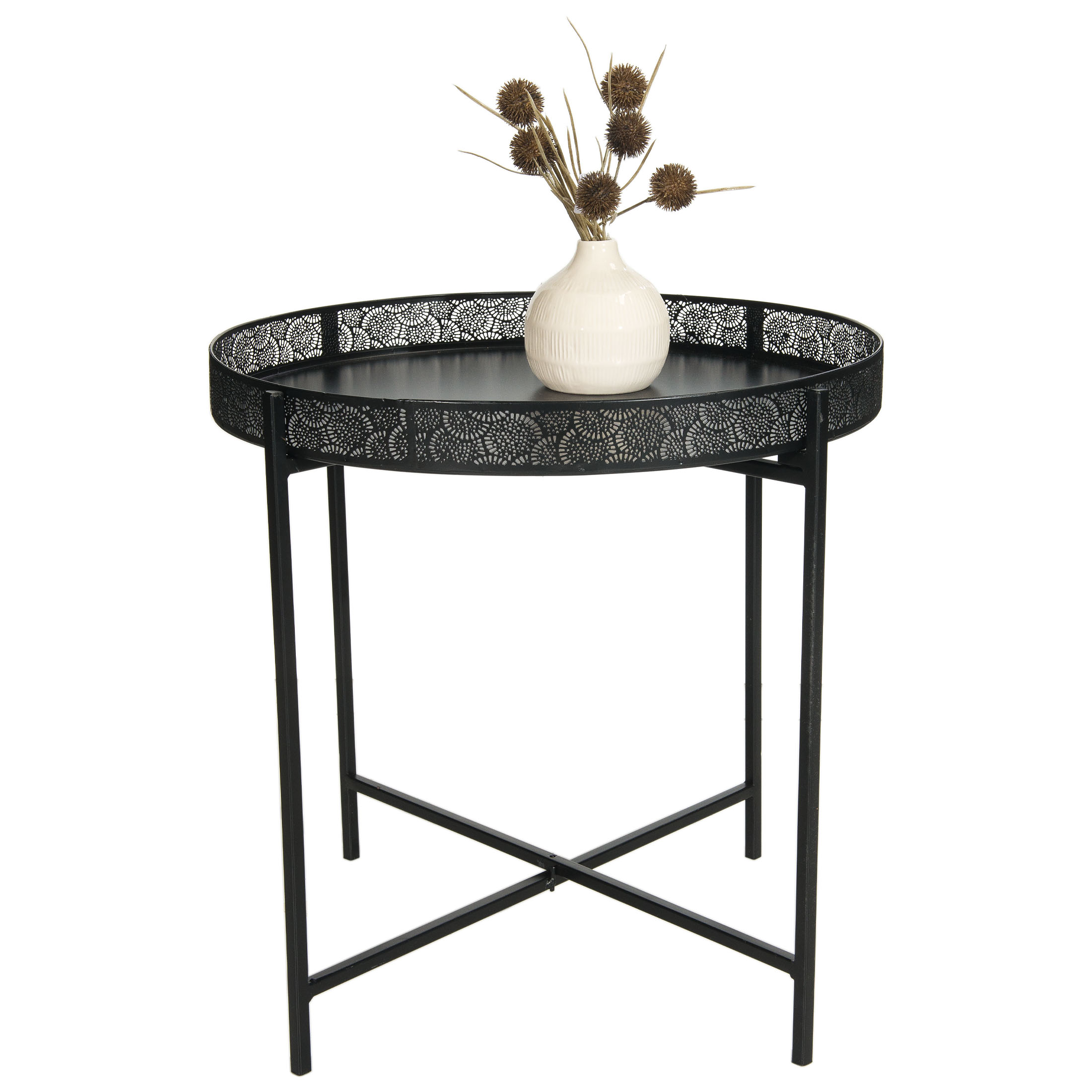 Kibek Tisch - Maling Schwarz 58 x 58 x 54 cm Eisen