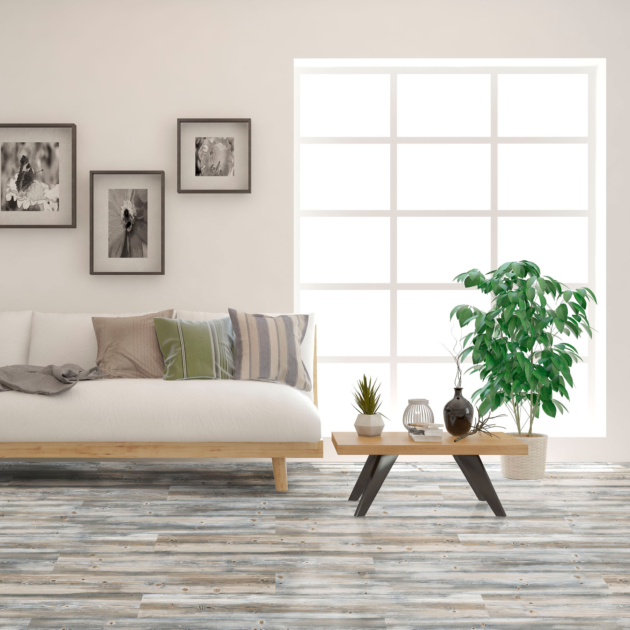 Kibek Vinylboden - Verdal Multicolor 18 x 122 cm