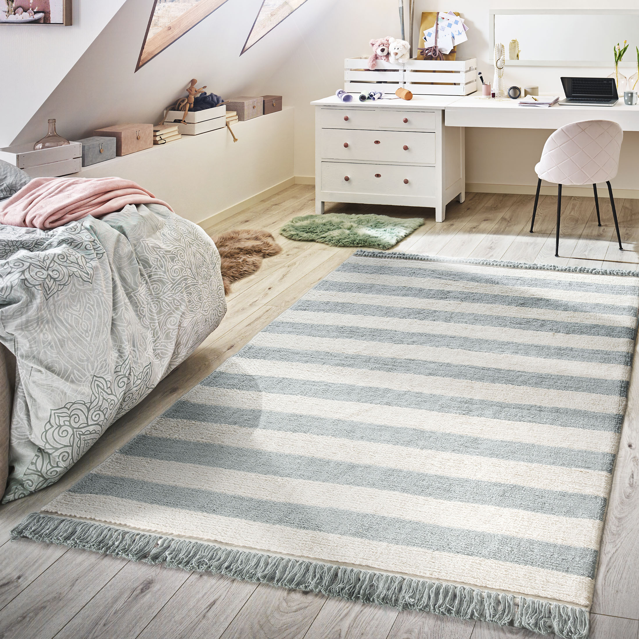 Kibek Kinder-Teppich - Linnea Grau 200 x 300 cm