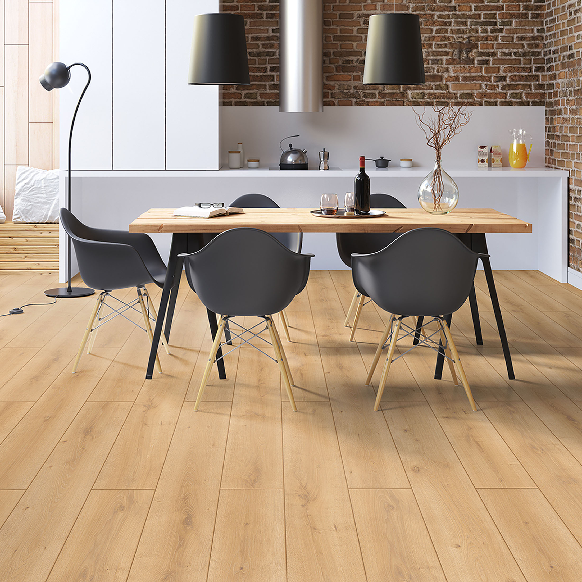 Kibek Klick-Laminat - Natura Natur 19 x 129 cm