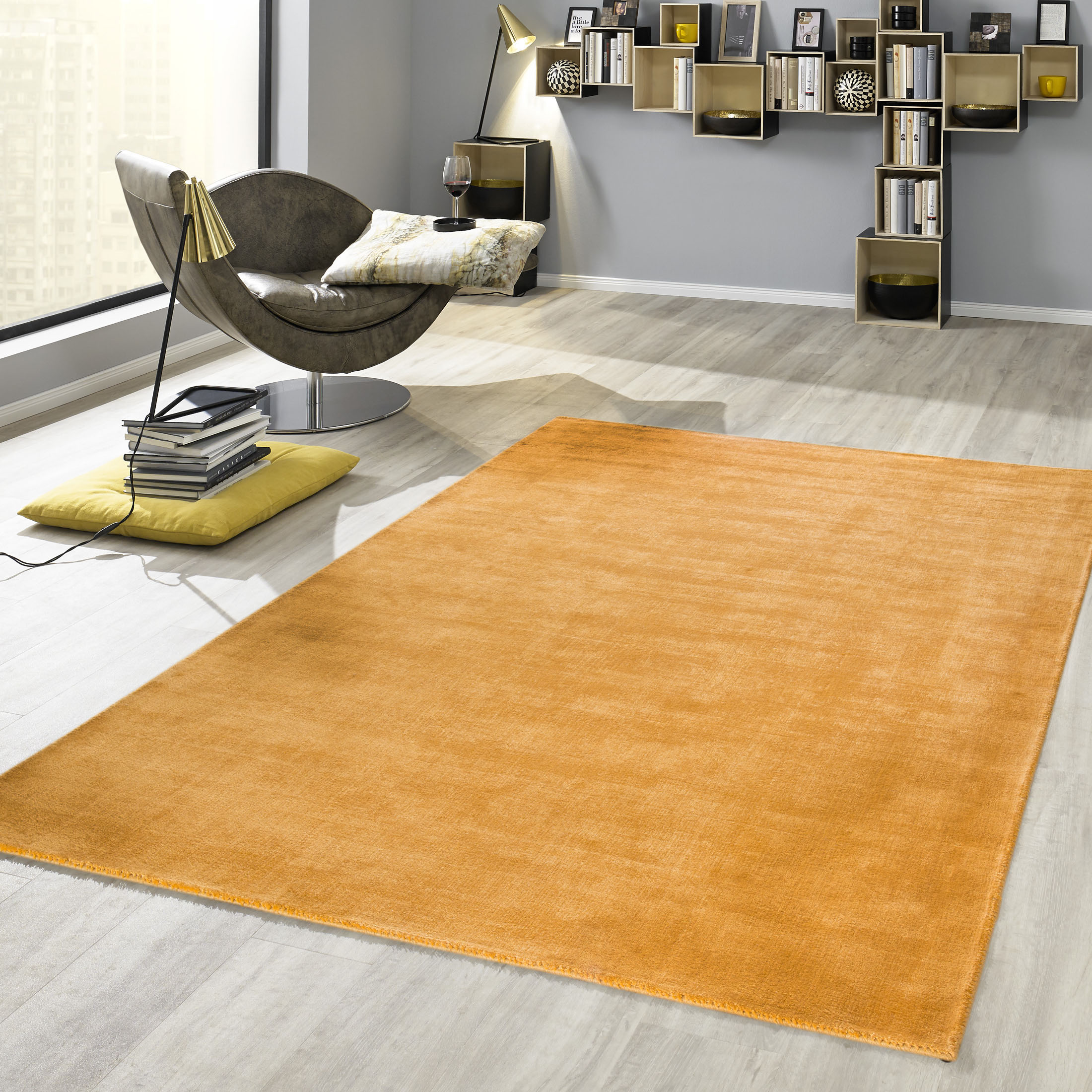 Kibek Viskose-Teppich - Miramar Gelb 200 x 300 cm