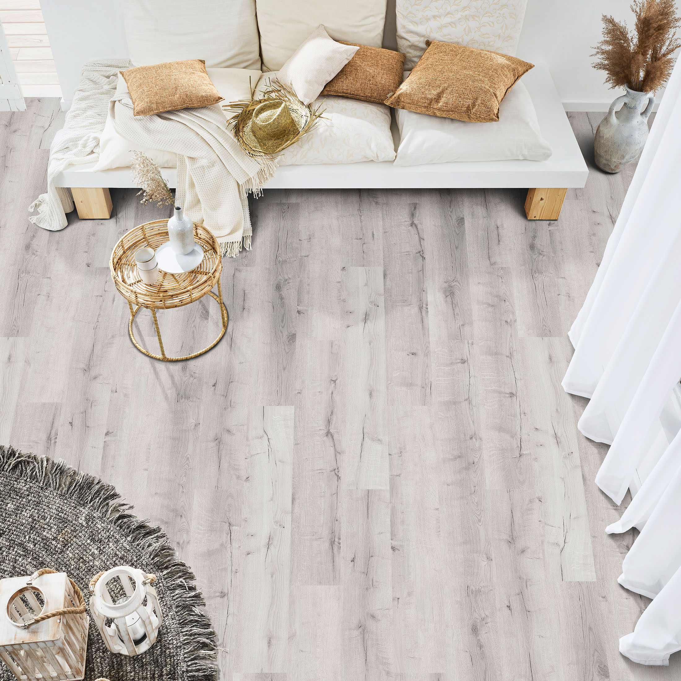 Kibek Vinylboden - Vancouver Grau 18 x 122 cm