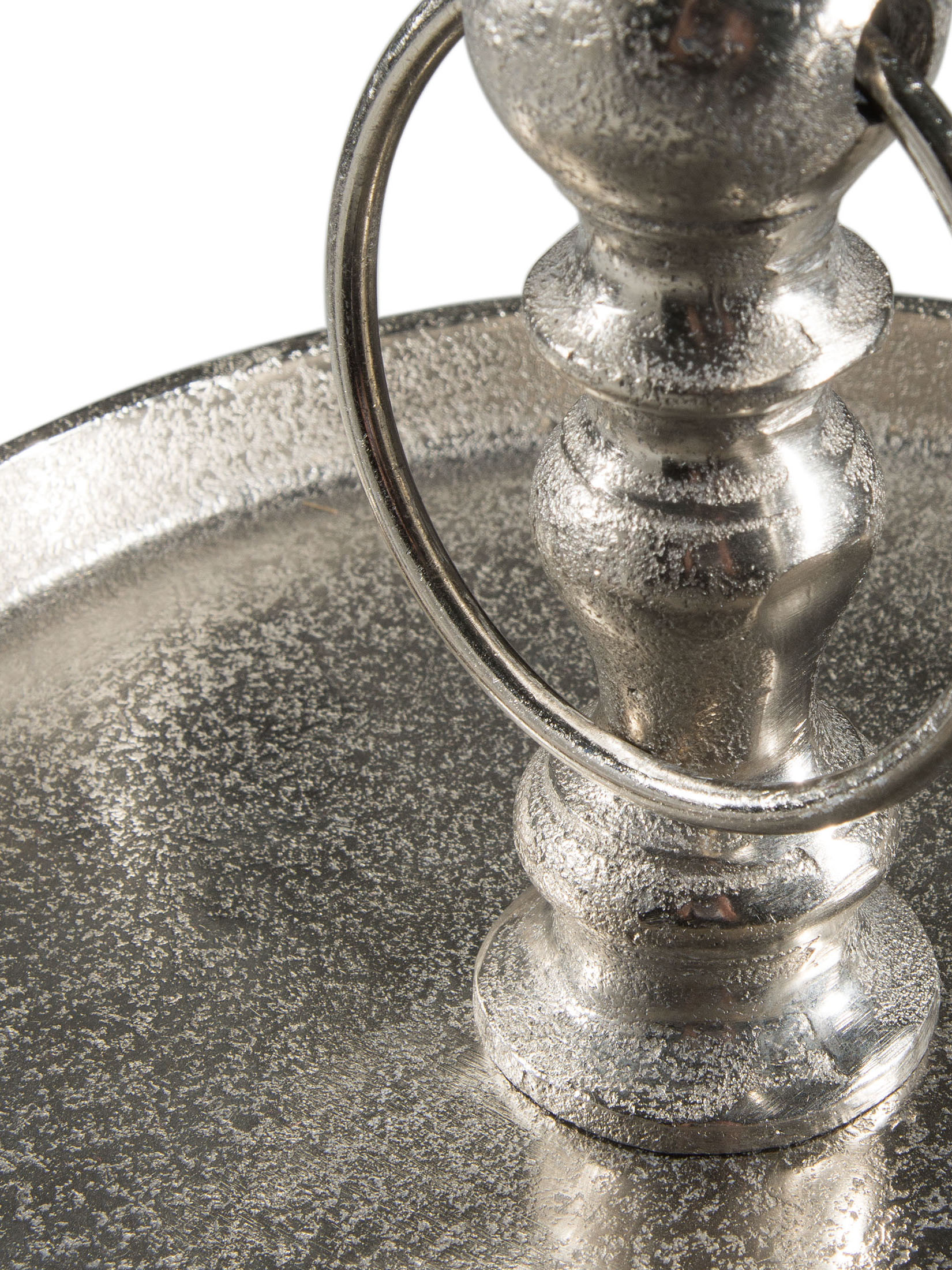 Kibek Deko-Etagere - Raw Silver Finish Silber 75 cm