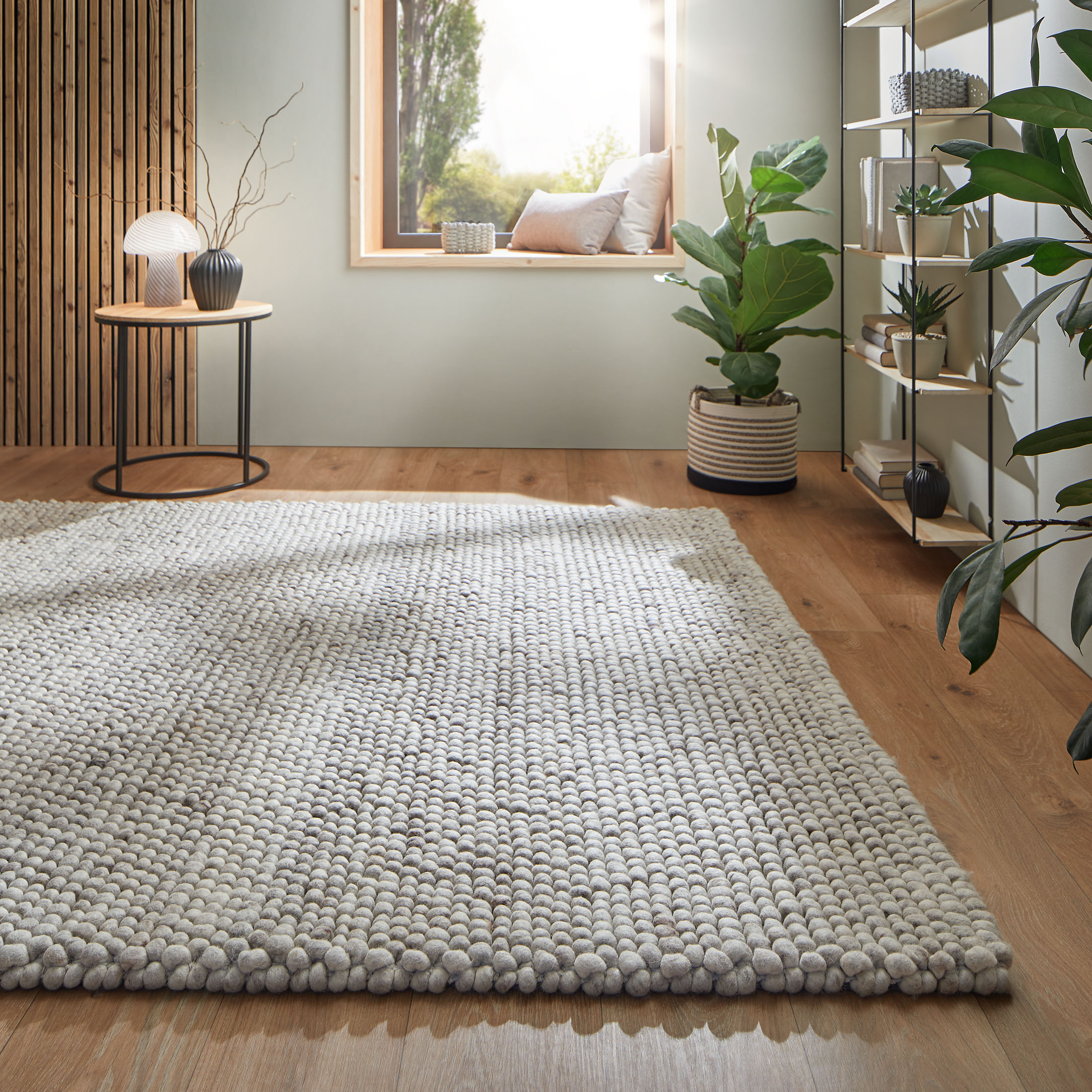 Kibek Woll-Teppich - Vinstrup Grau 250 x 250 cm