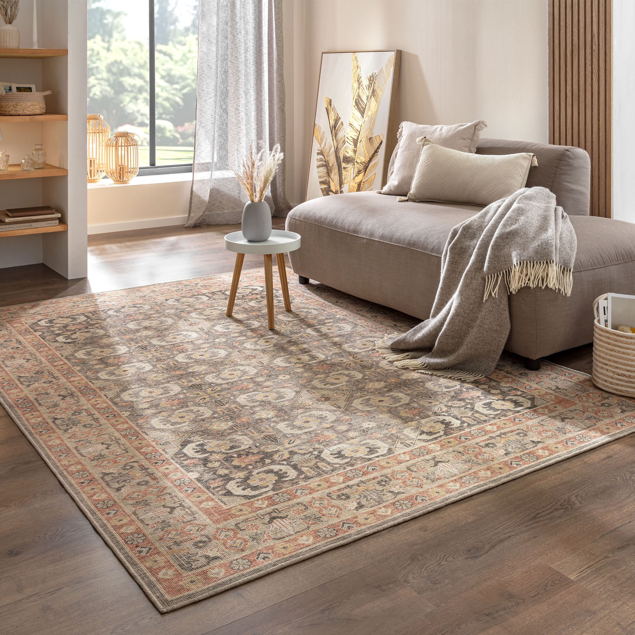 Kibek Vintage-Teppich - Solapur Grau 140 x 200 cm