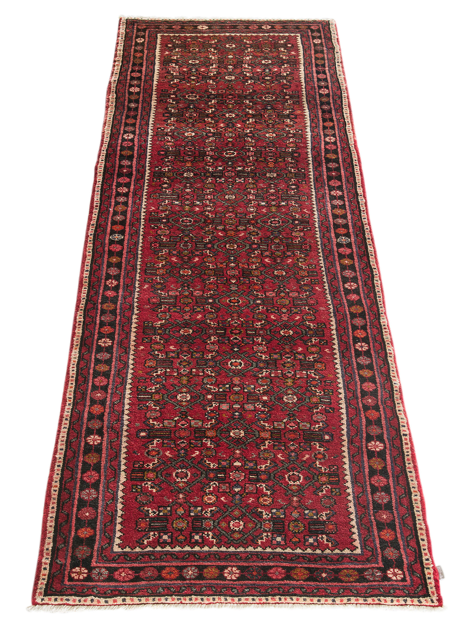 Kibek Unikat / Einzelstück - Hosseinabad Hamadan Rot 80 x 300 cm 100% Schurwolle