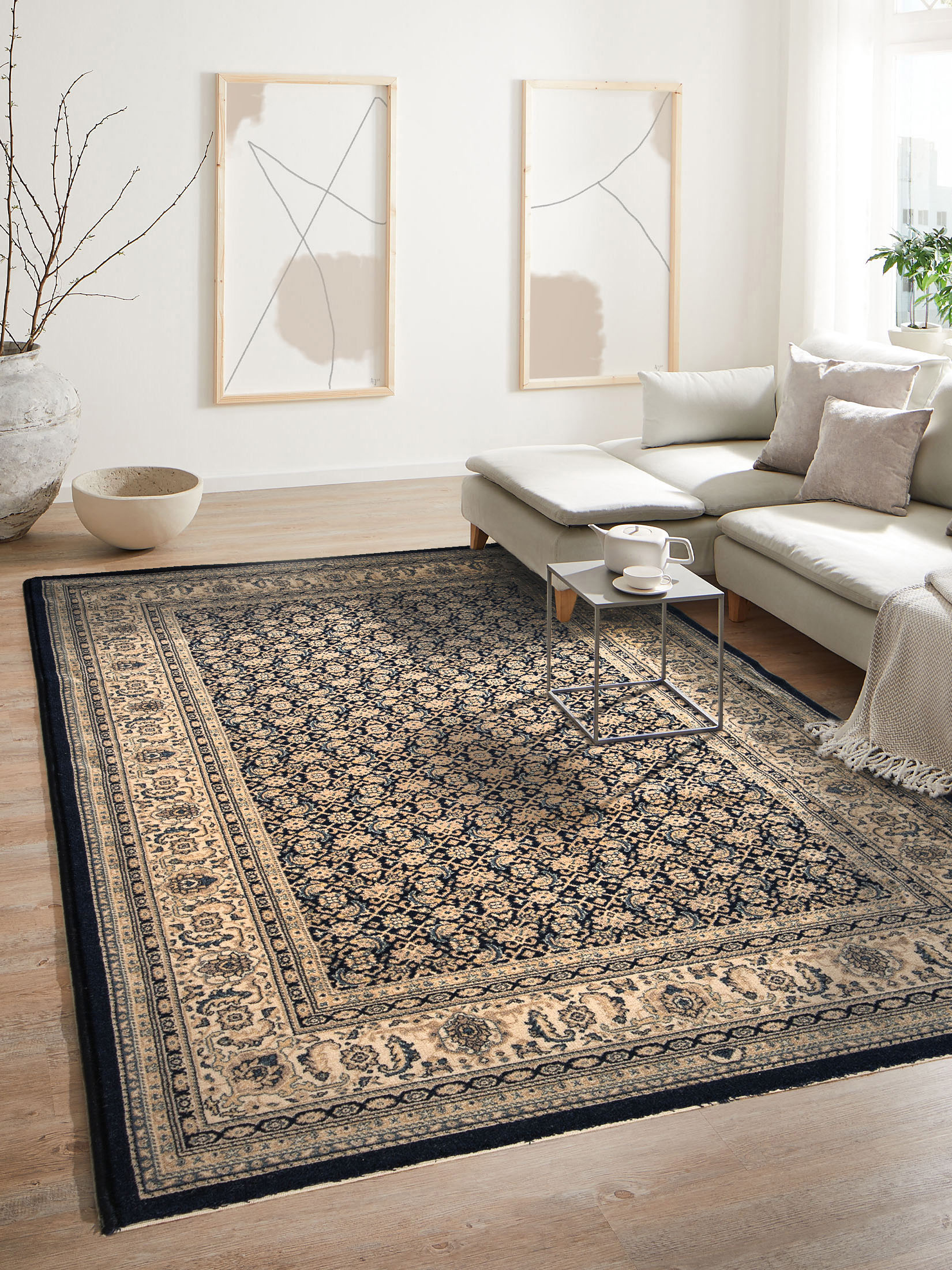 Kibek Orient-Teppich - Herati Royal Blau 160 x 230 cm